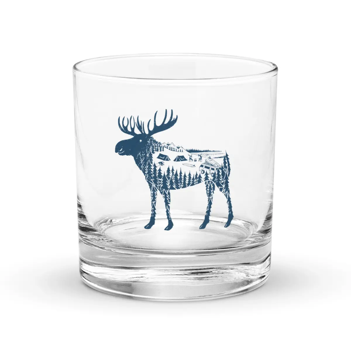 Moose Meet-Up Rocks Glass 1