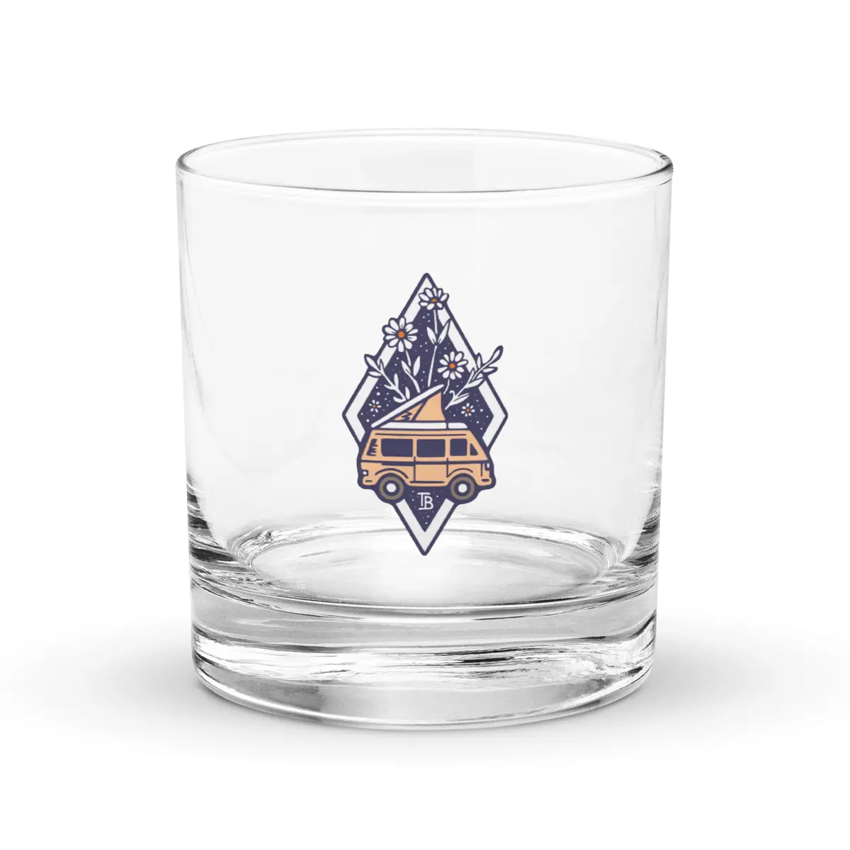 Bloom Peach Rocks Glass 1