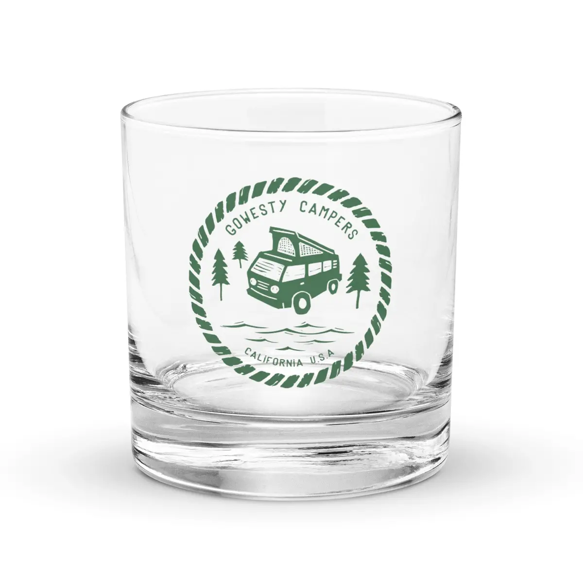 Woodcut Westy Life Rocks Glass 1