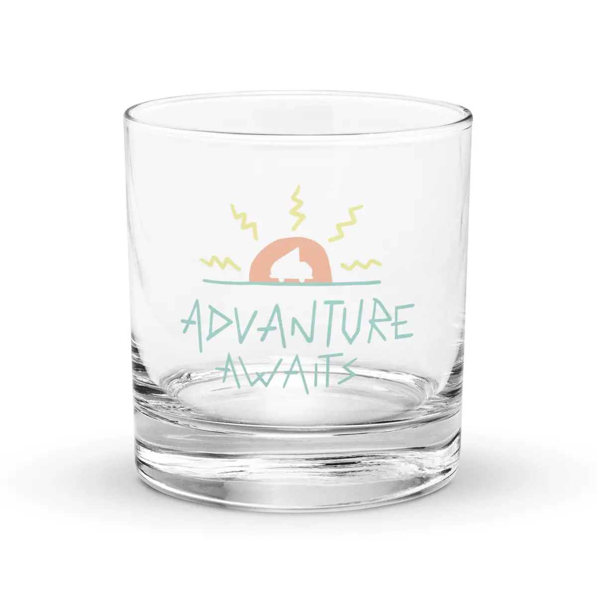 Advanture Awaits Rocks Glass 1