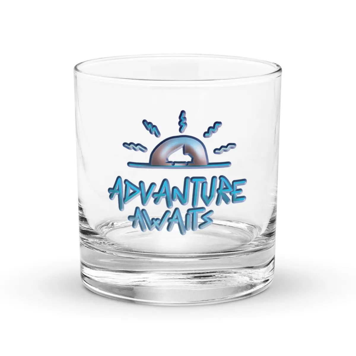Advanture Awaits Rocks Glass 1