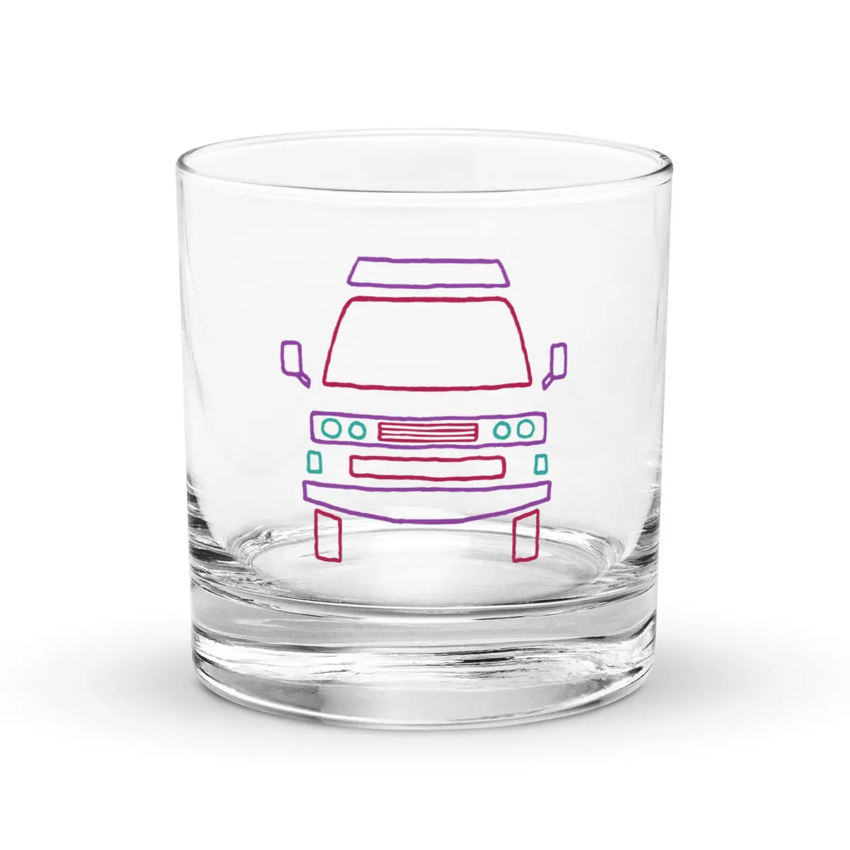 Friendly Face Rocks Glass 1