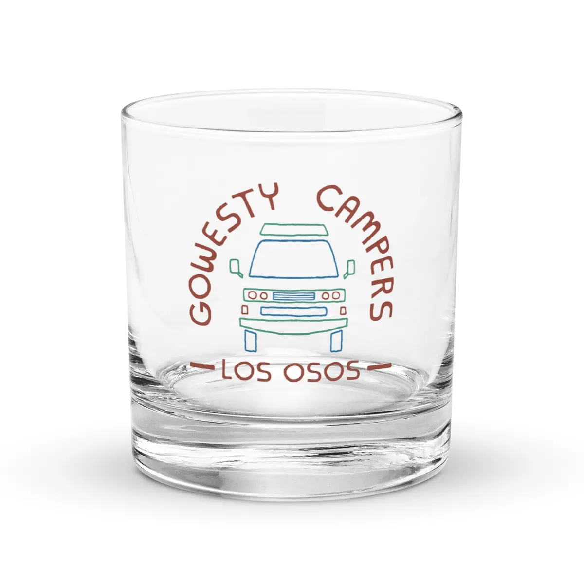 Gowesty Campers "Friendly Face" Rocks Glass 1