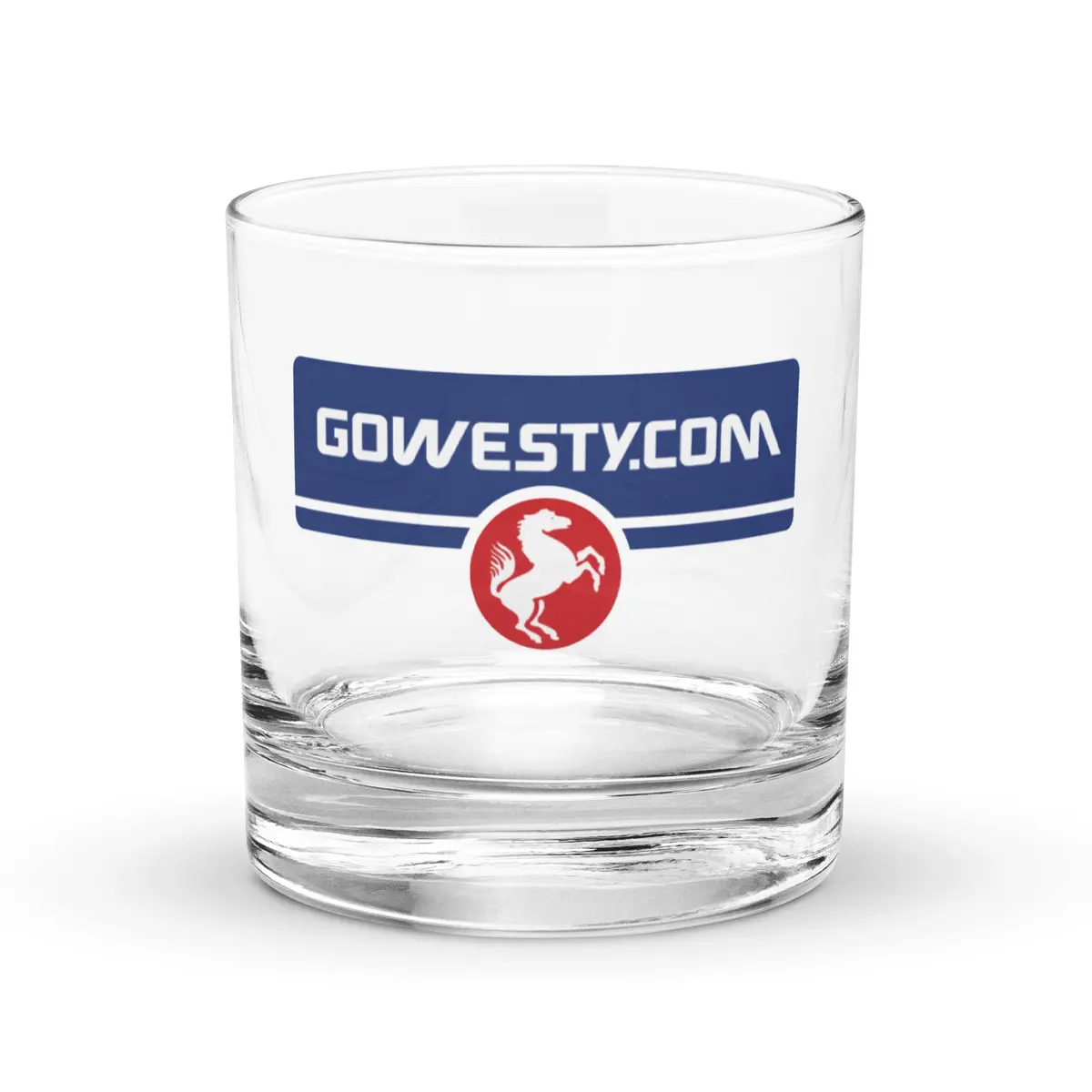 Gowesty Horse Logo Rocks Glass 1