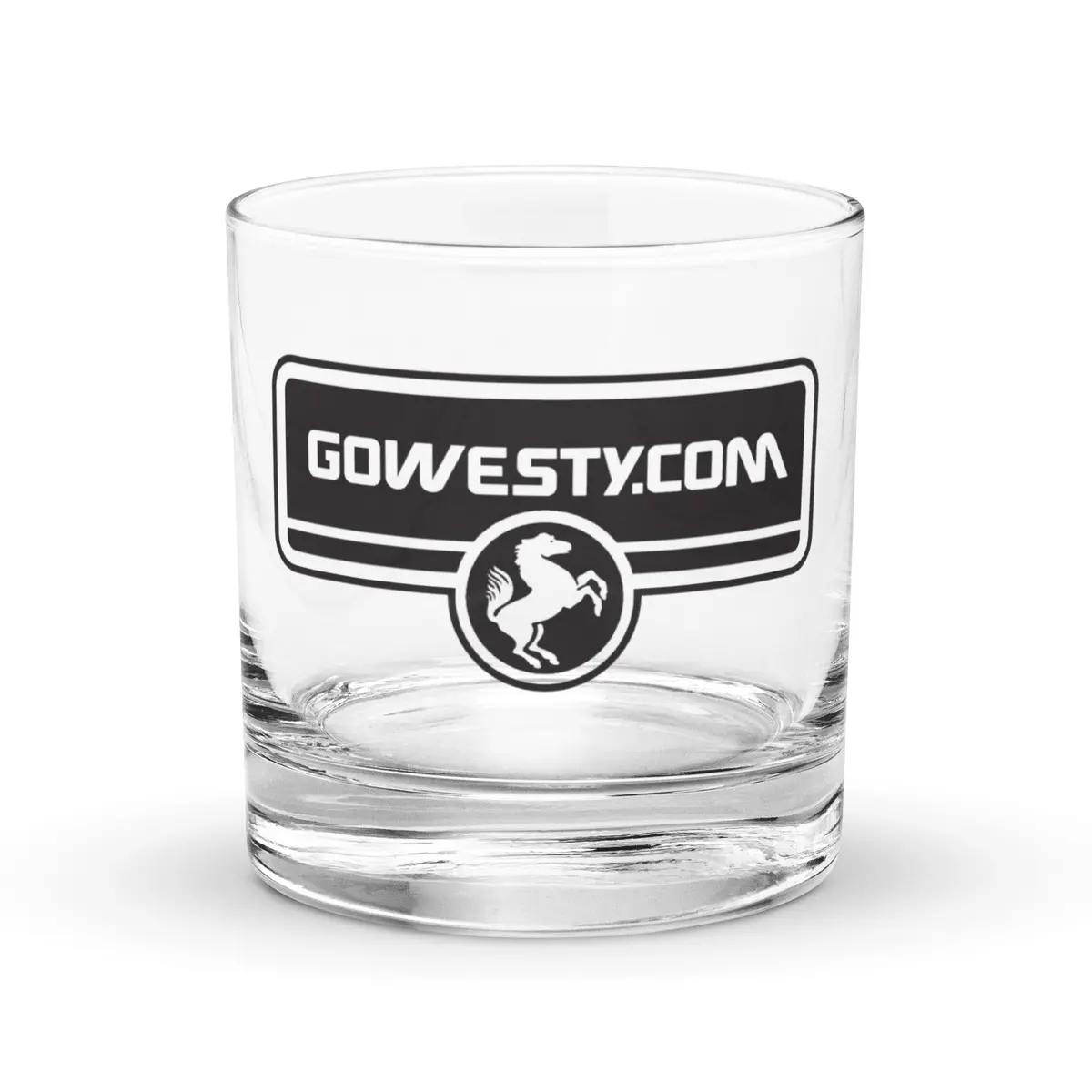 Gowesty Horse Logo Rocks Glass 1