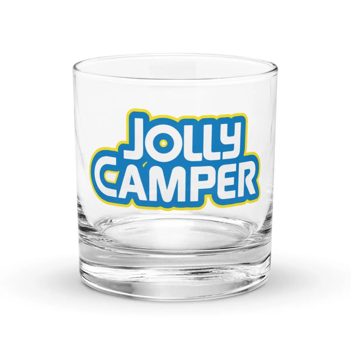 Jolly Camper Rocks Glass 1