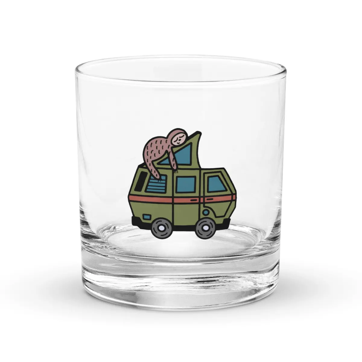 Stewie Sloth Rocks Glass 1