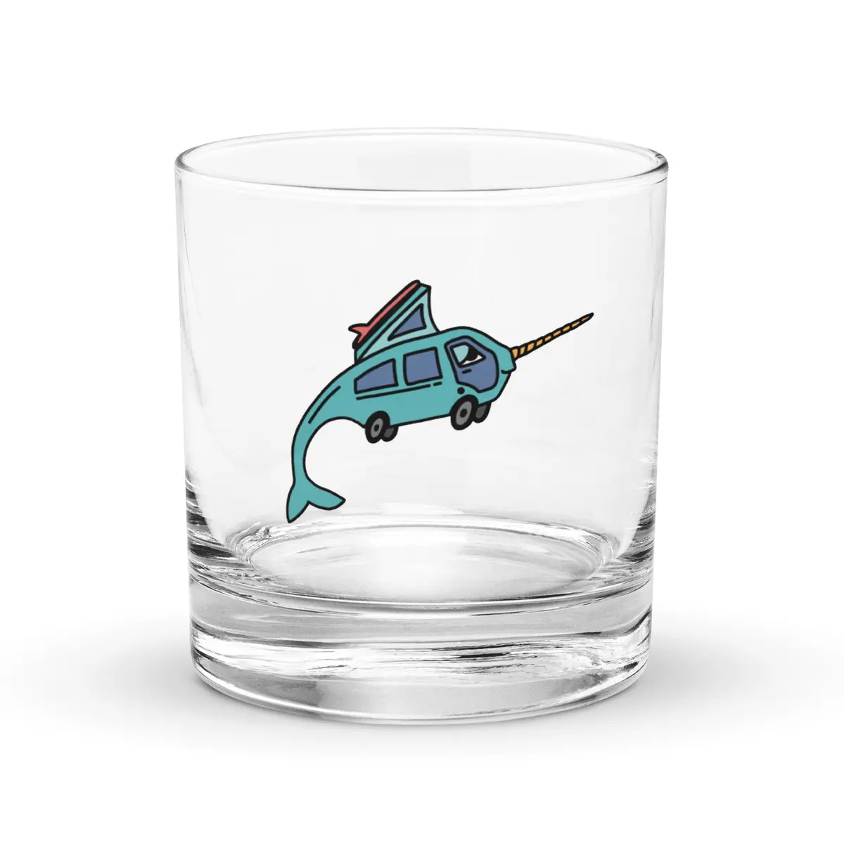 Narwhal Ned Rocks Glass 1