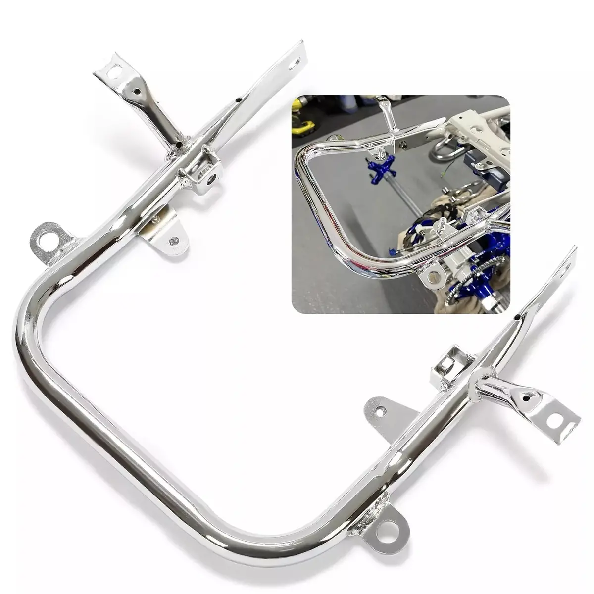 Chrome Silver Rear Grab Bar Bumper For Yamaha Banshee 350 Yfz350 1987-2006 Atv (Silver) 1