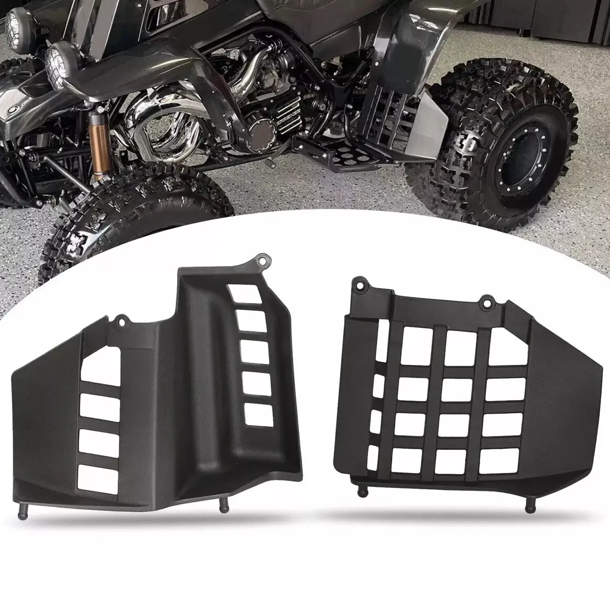 Heel Guards Nerf Bars Left & Right For Yamaha Banshee Yfz350 1987-2006 Fender Flap 1
