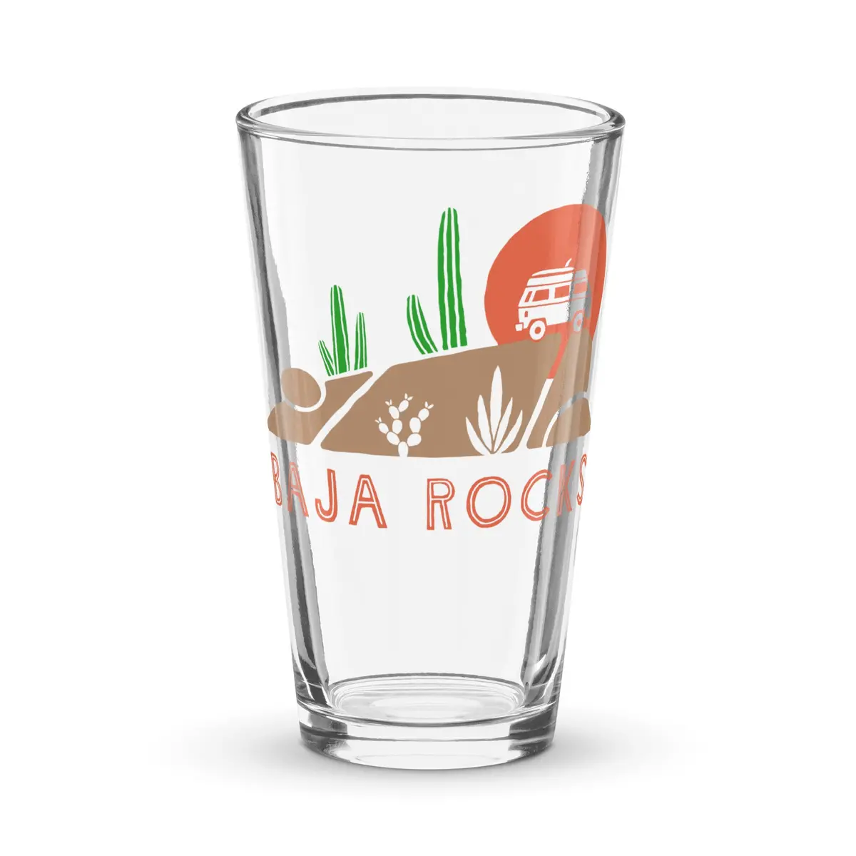 Baja Rocks Shaker Pint Glass 1