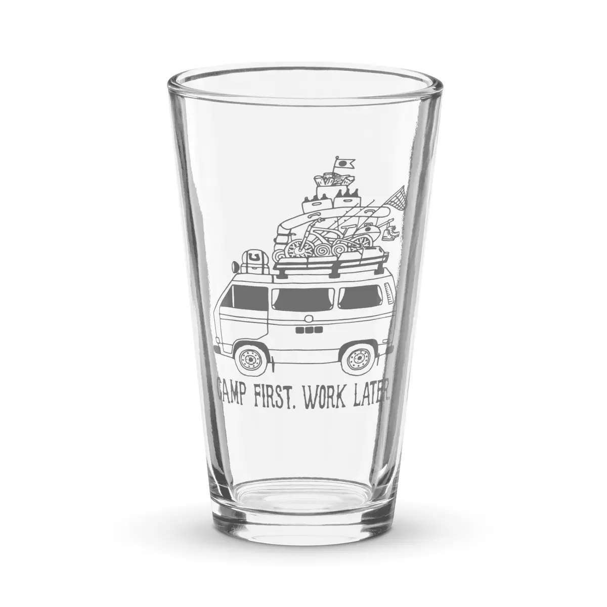 Rad Vanagon Shaker Pint Glass 1