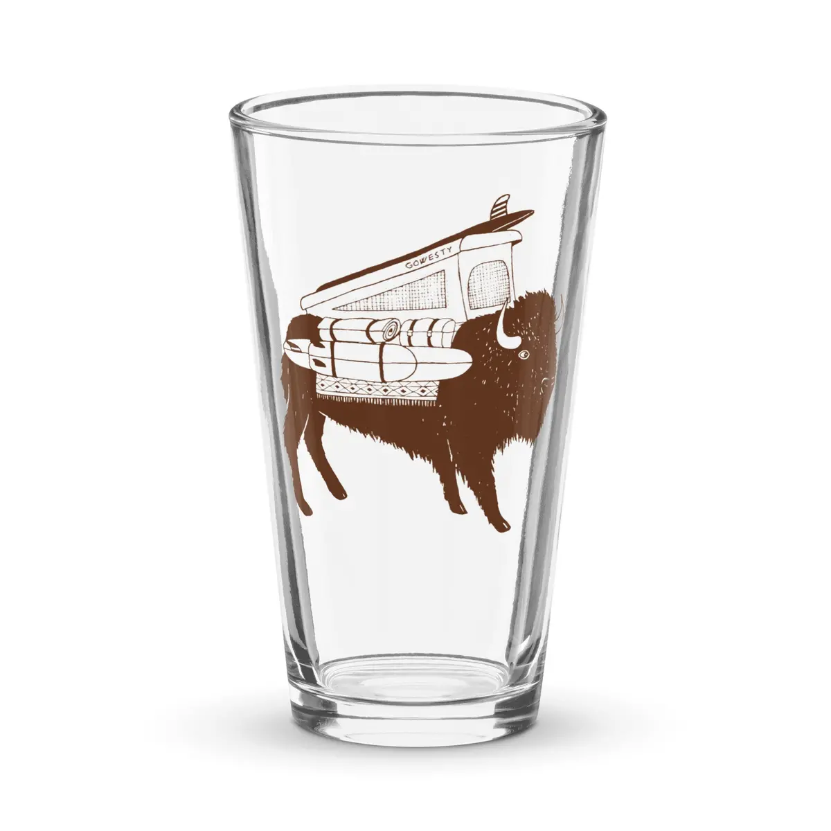 Buffalo Roam Shaker Pint Glass 1