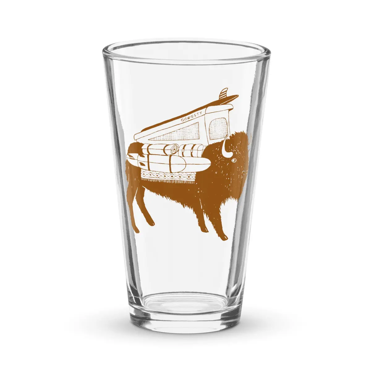 Buffalo Roam Shaker Pint Glass 1