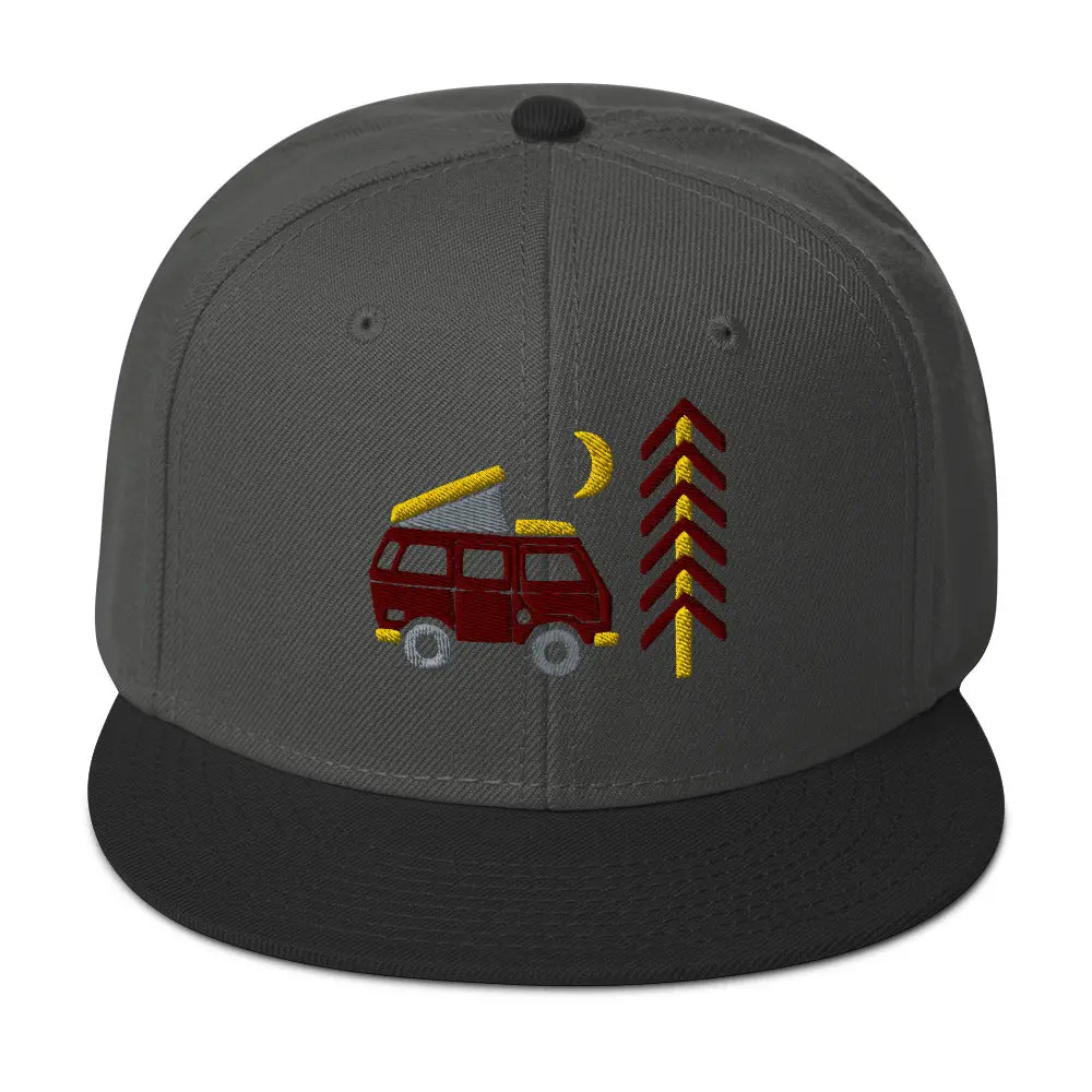 Go Outside Van & Moon Snapback Hat 7