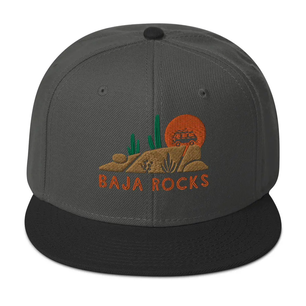 Baja Rocks Snapback Hat 6