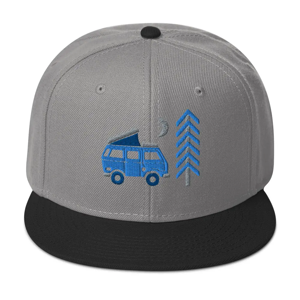 Go Outside Van & Moon Snapback Hat 3