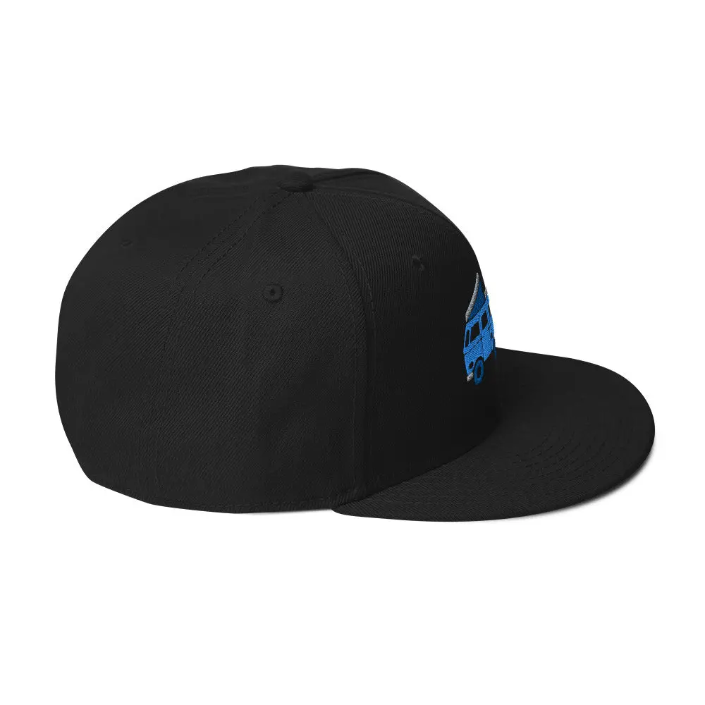 Go Outside Van & Moon Snapback Hat 4
