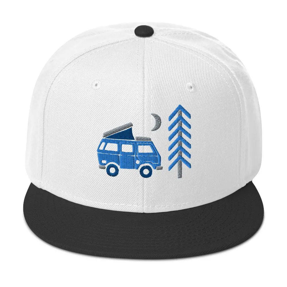 Go Outside Van & Moon Snapback Hat 4