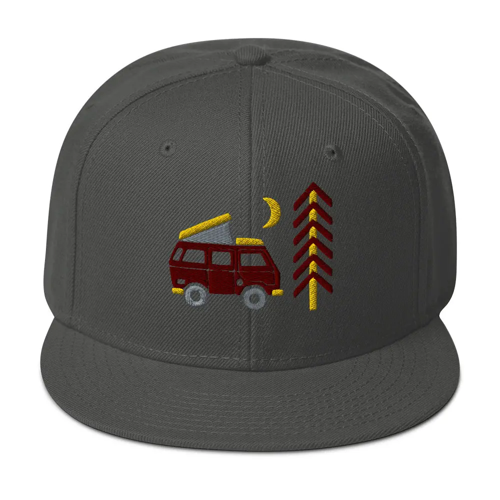 Go Outside Van & Moon Snapback Hat 8
