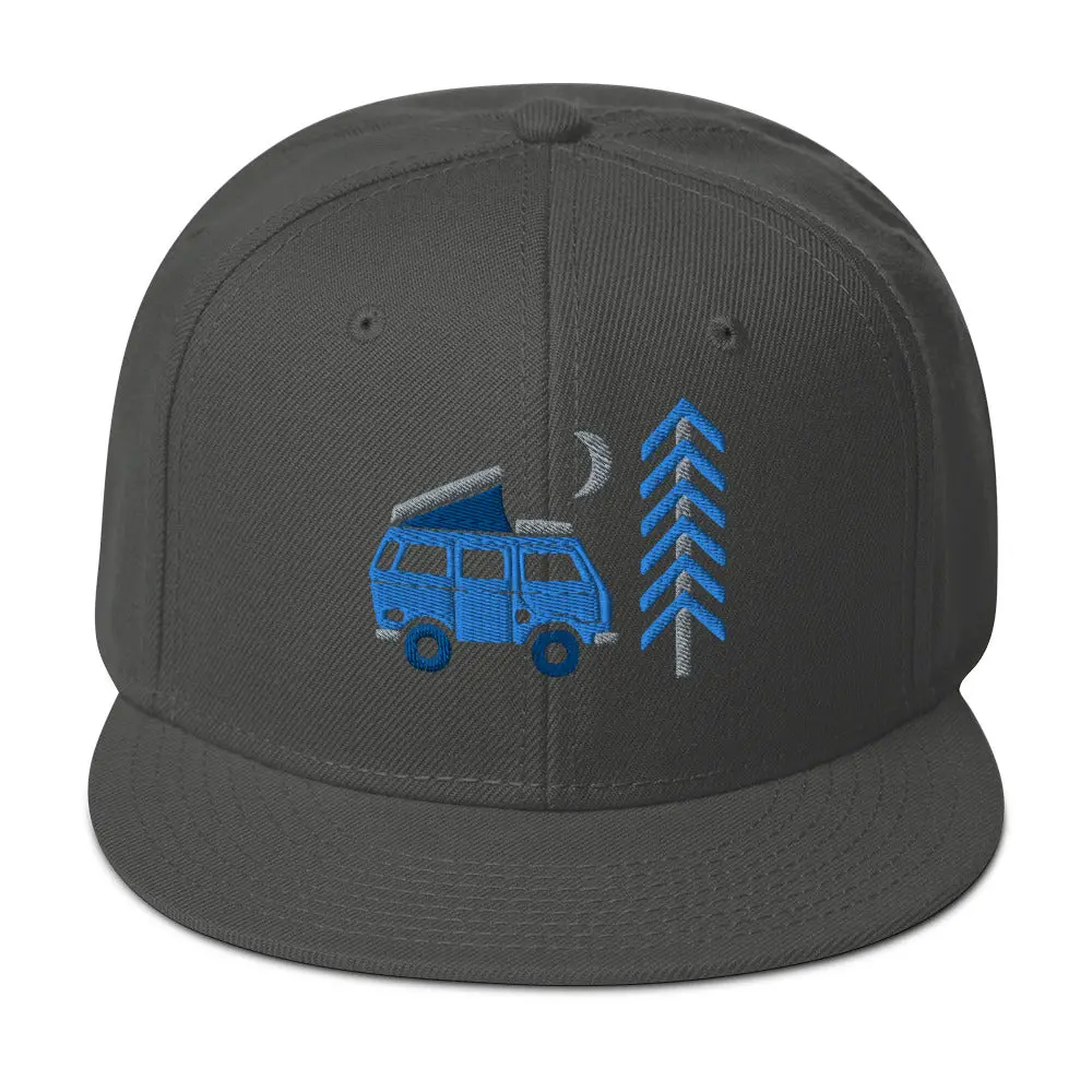 Go Outside Van & Moon Snapback Hat 7