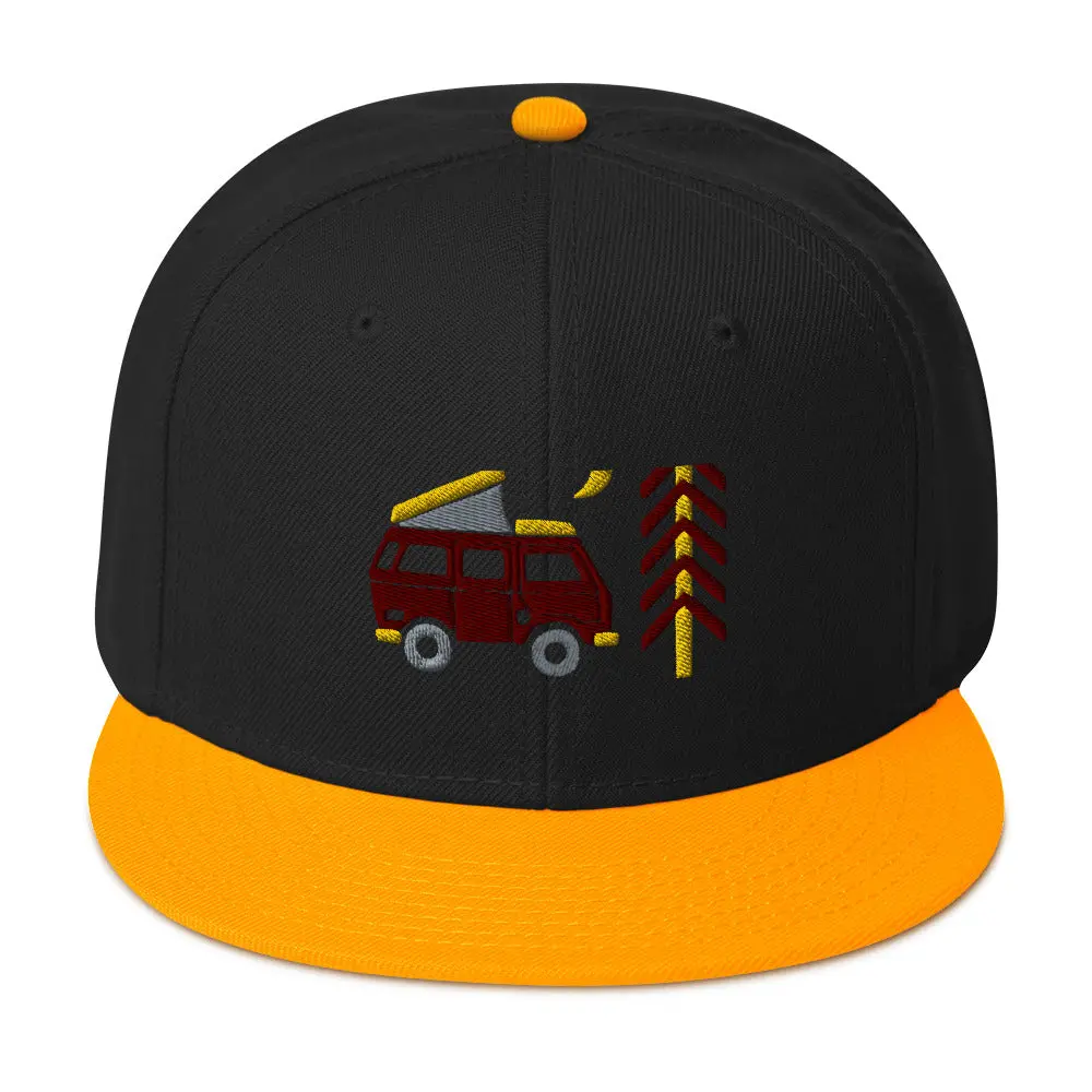 Go Outside Van & Moon Snapback Hat 3