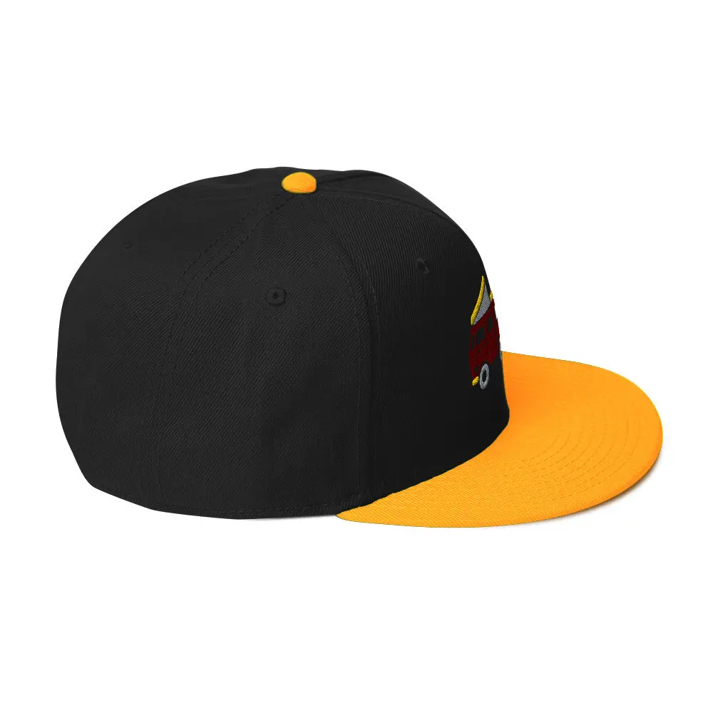 Go Outside Van & Moon Snapback Hat 5