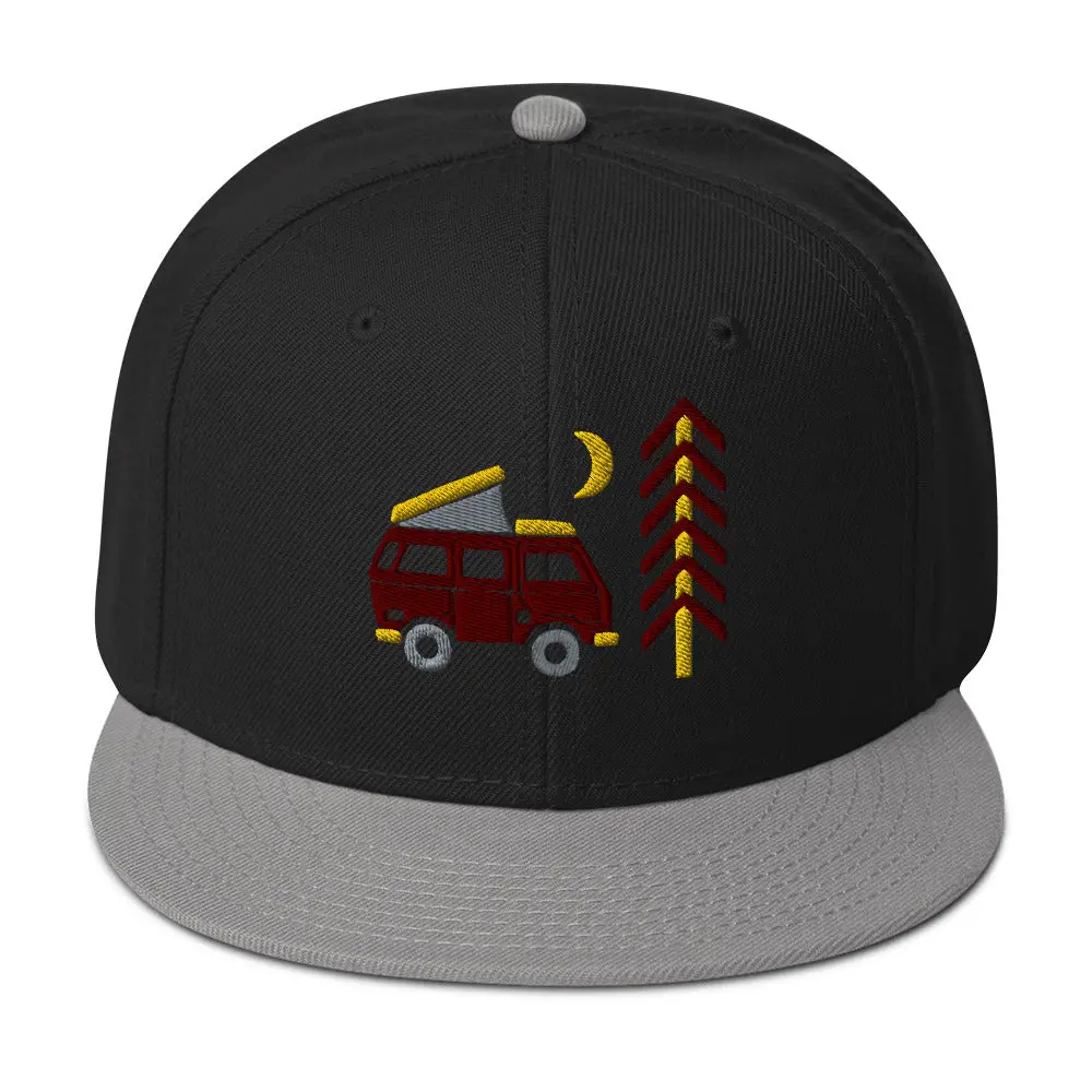 Go Outside Van & Moon Snapback Hat 2