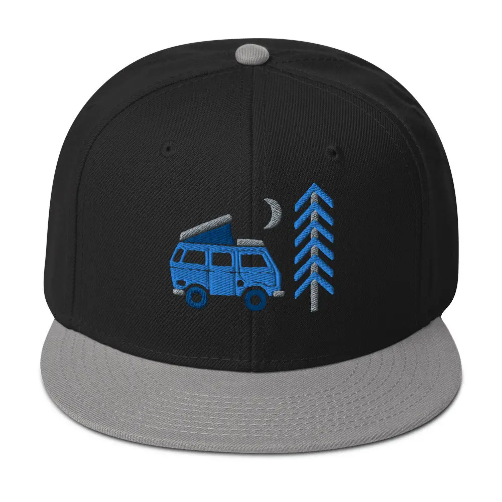 Go Outside Van & Moon Snapback Hat 2
