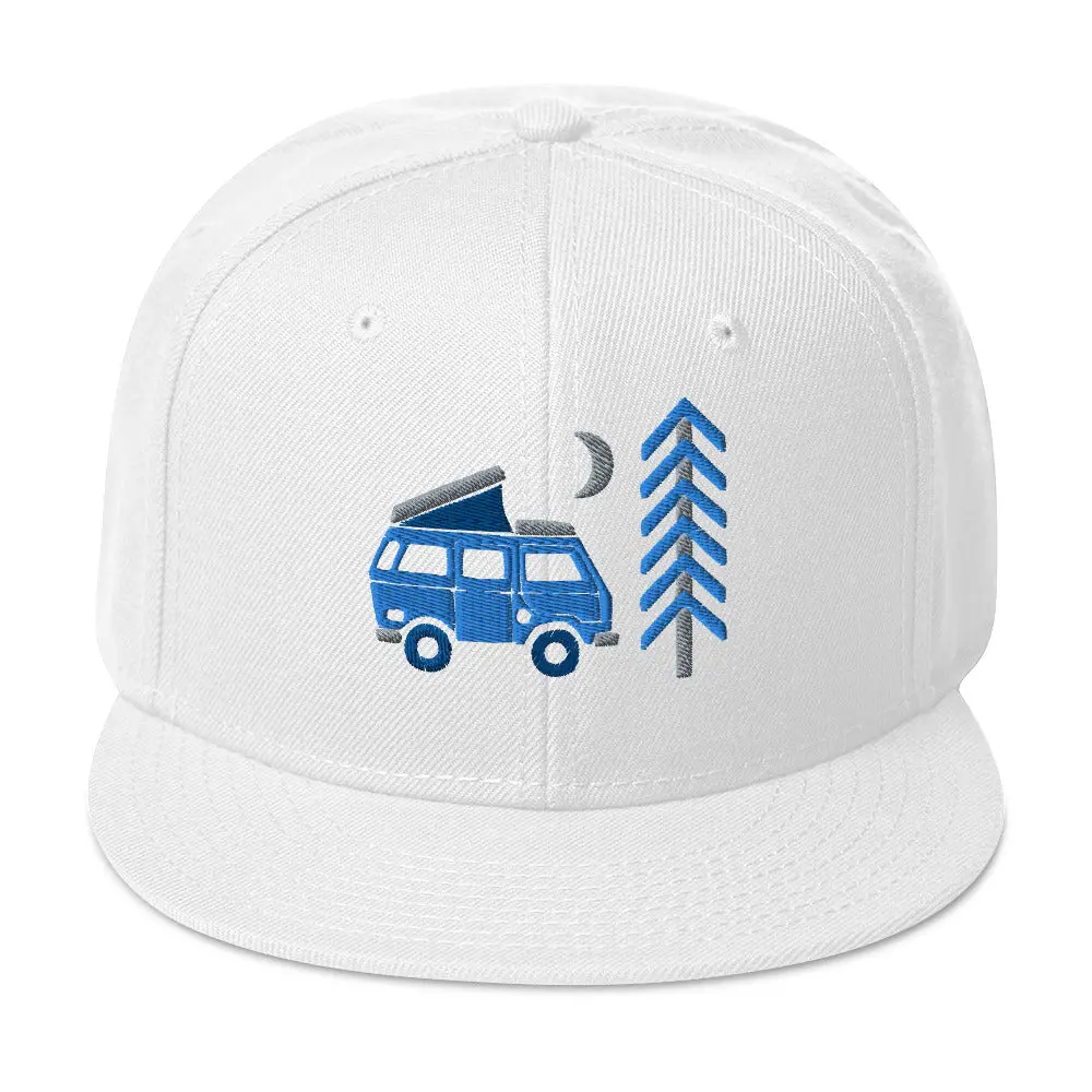 Go Outside Van & Moon Snapback Hat 5