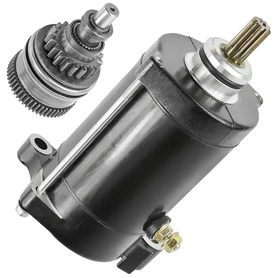 Starter Self Motor And Bendix Compatible With Yamaha Jet Ski Waverunner Superjet 700 Xl700 Wave Raider Blaster 6M6-81800-10 1