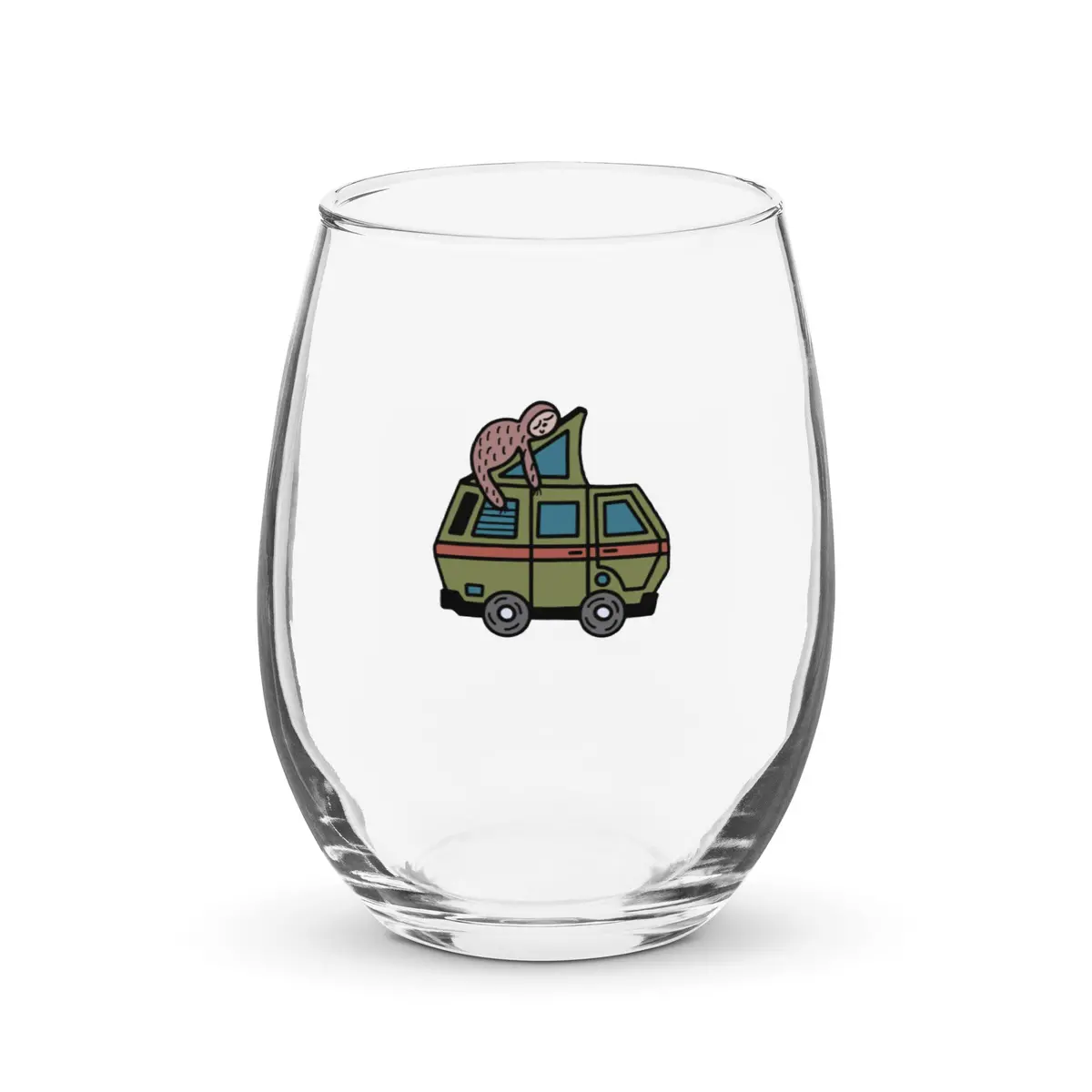 Stewie Sloth Stemless Wine Glass 1