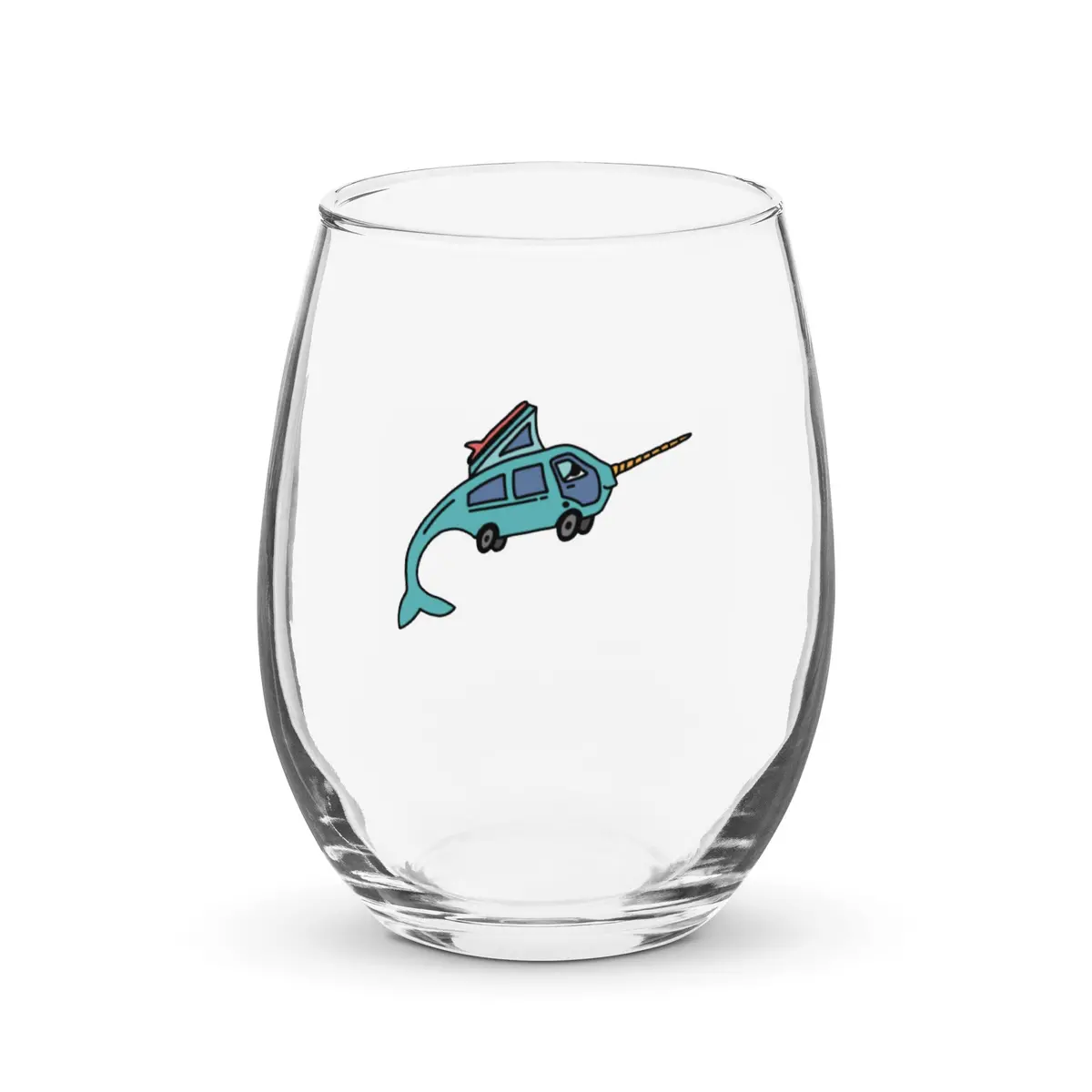 Narwhal Ned Stemless Wine Glass 1