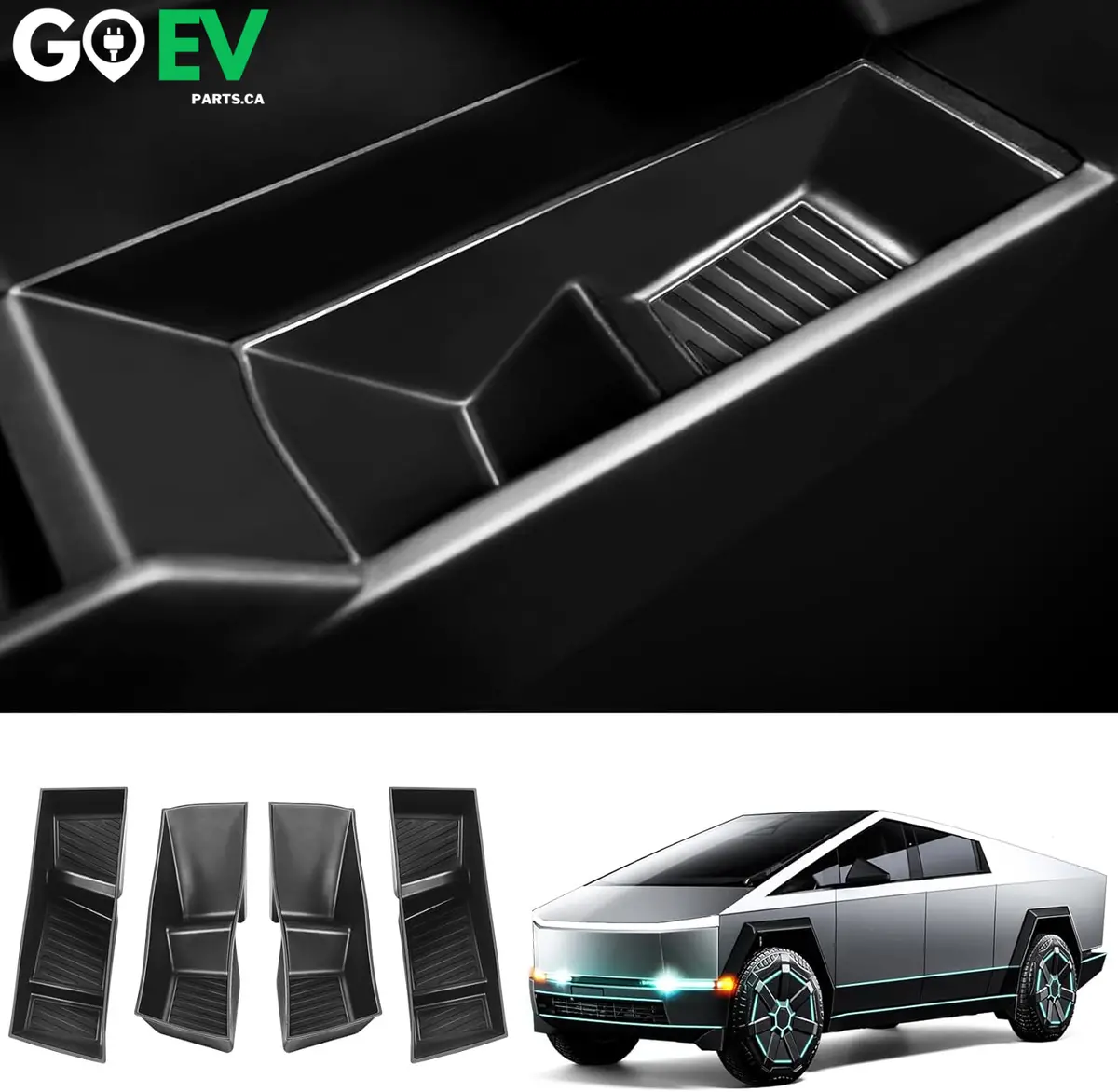 Side Door Storage Boxes For Tesla Cybertruck – Set Of 4 For Front And Rear Doors 1