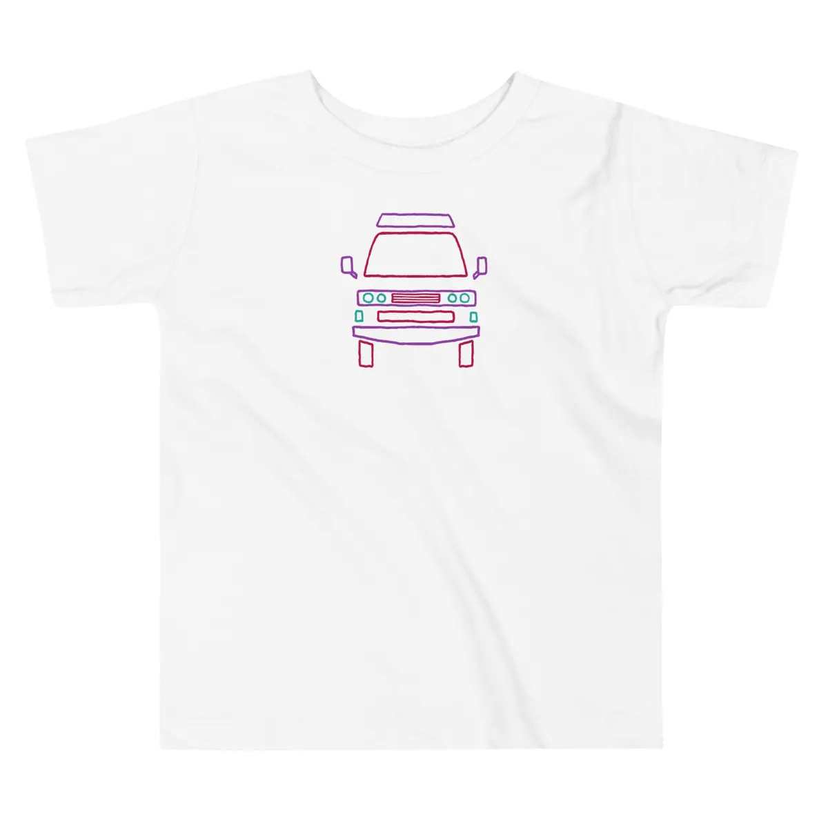 Adorable Toddler T-Shirt Featuring a Friendly Facial Design