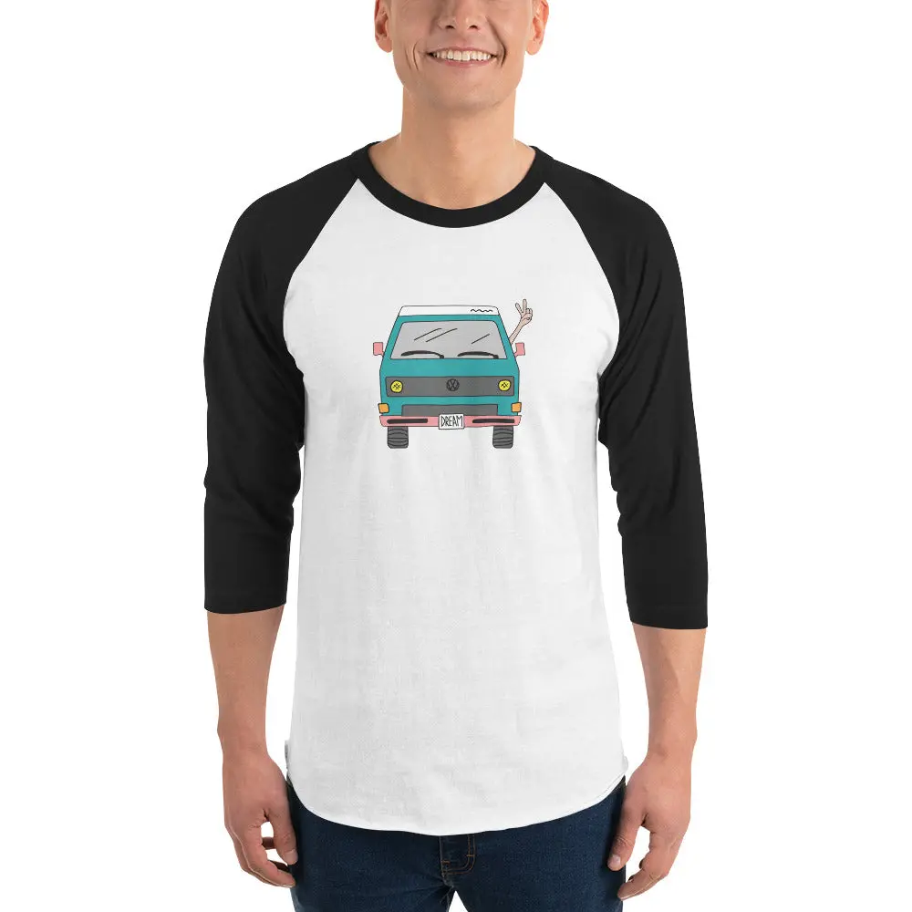Dream Machine Raglan Baseball-Style T-Shirt