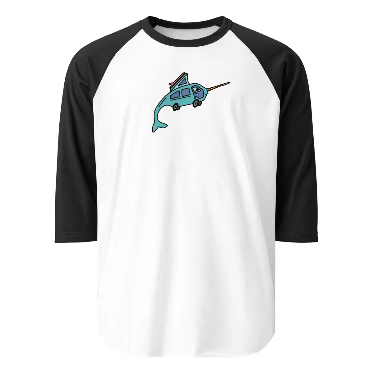Narwhal Ned Baseball-Style Raglan T-Shirt