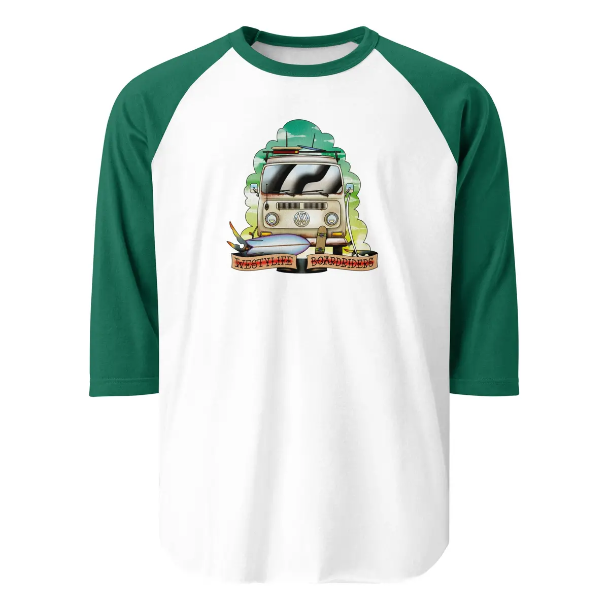 Westy Life Face Graphic Raglan T-Shirt