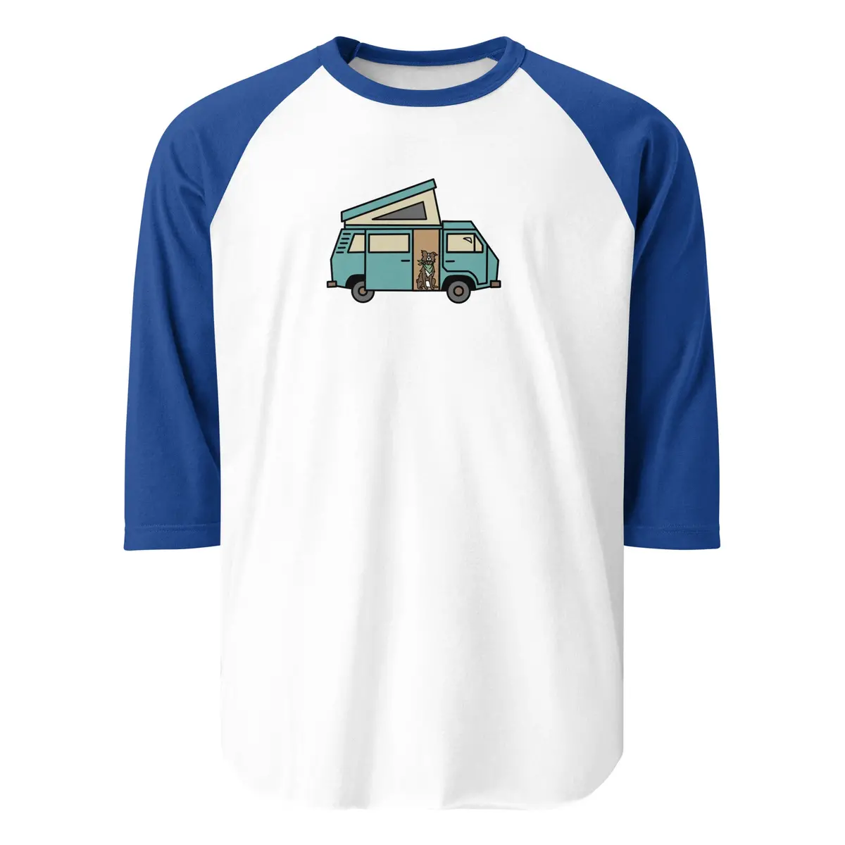 Dog in Van Raglan Baseball-Style T-Shirt - Image 7