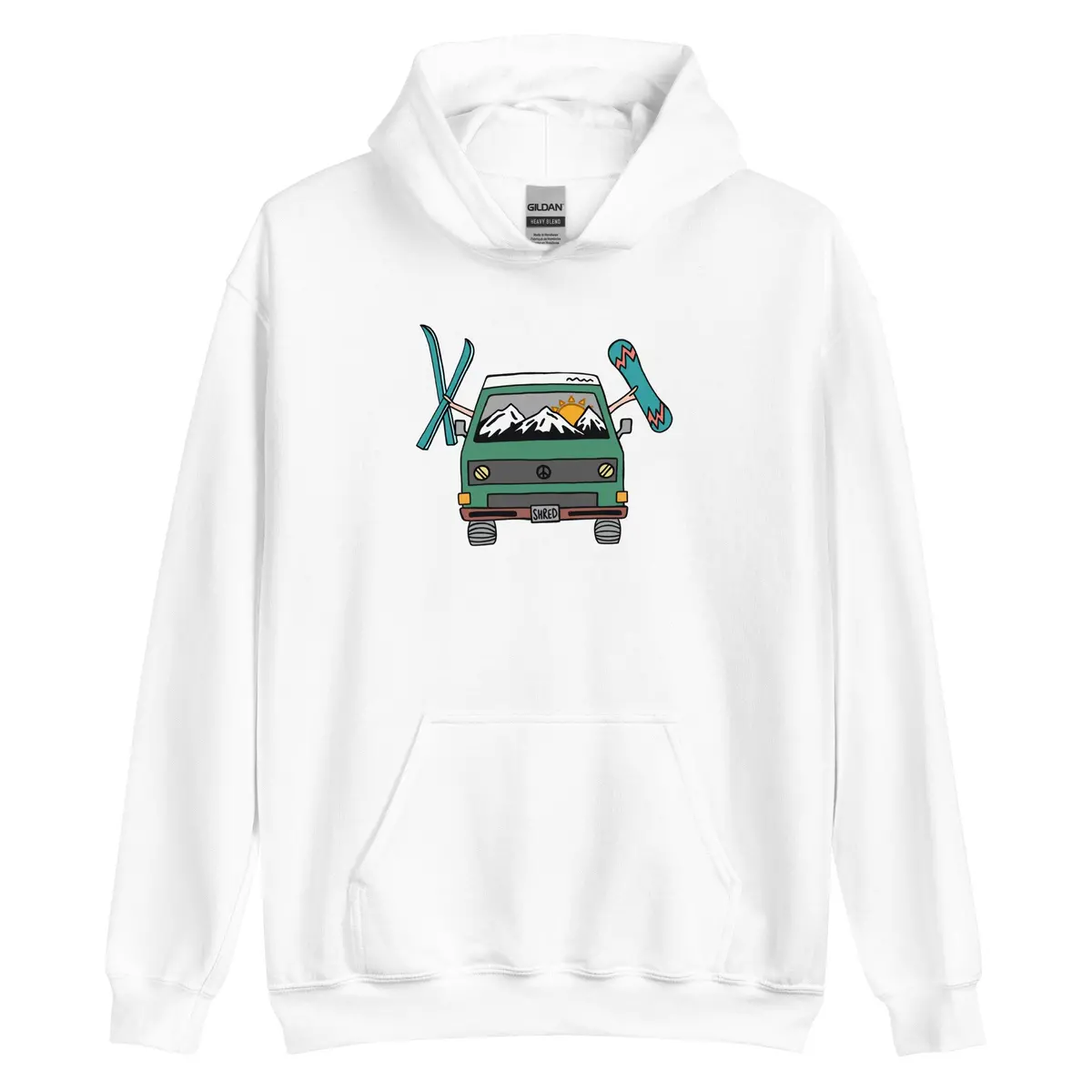 Unisex Shred Van Pullover Hoodie