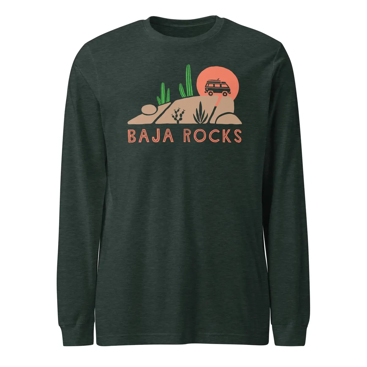 Baja Rocks Premium Long Sleeve Cotton T-Shirt