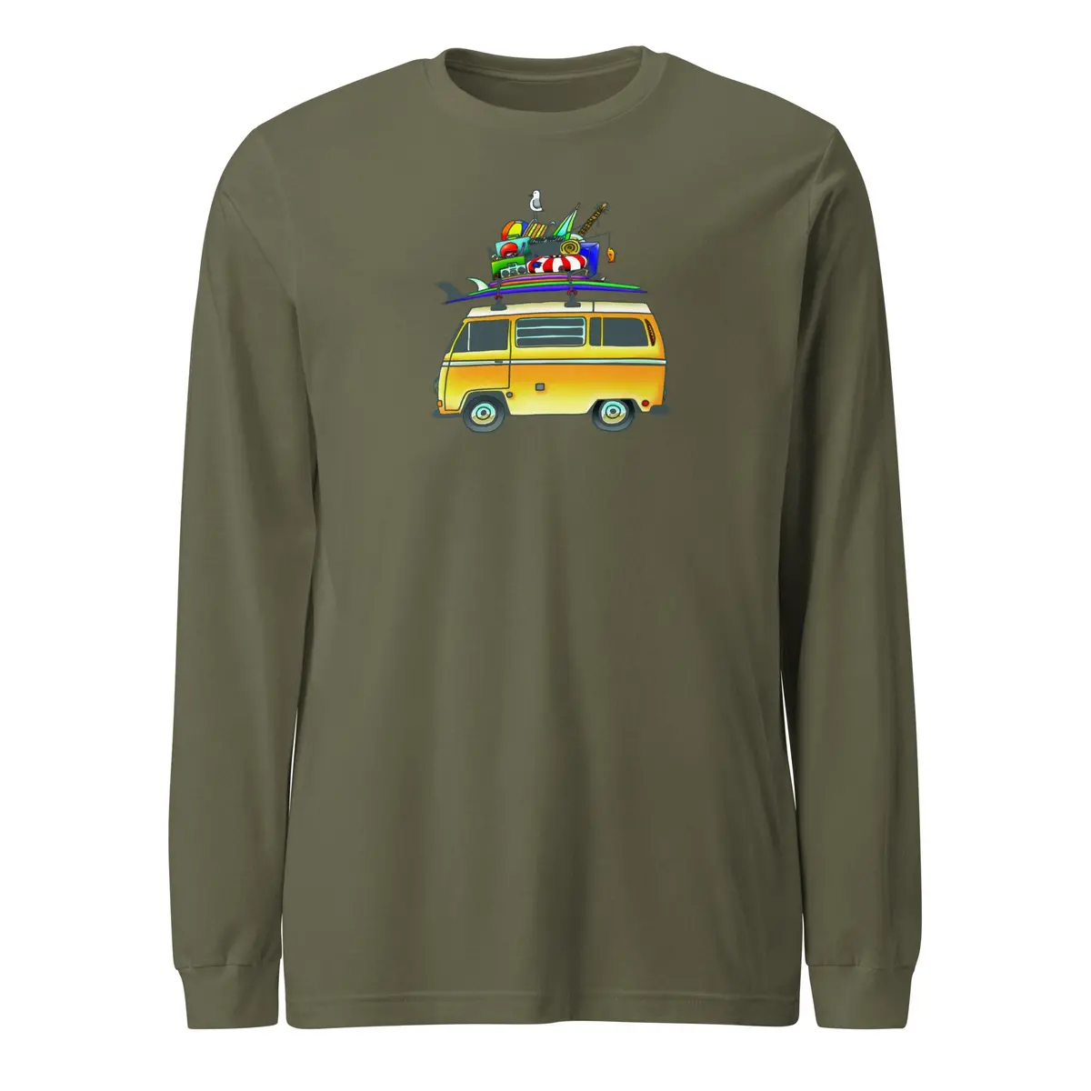Rad Bus Premium Long Sleeve Cotton T-Shirt - Image 7