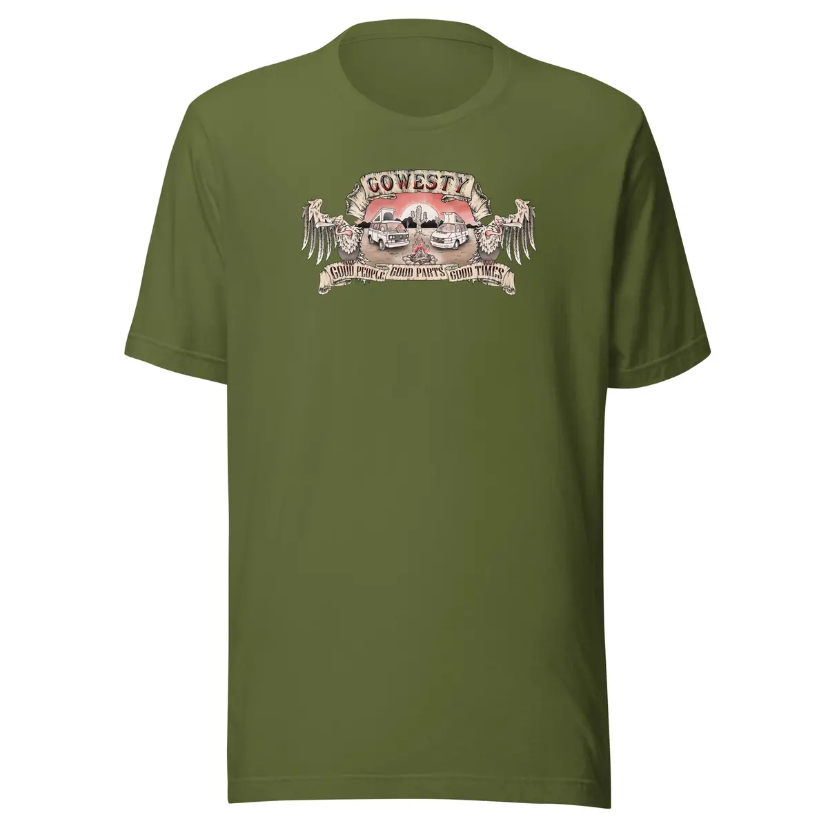 Arid Landscape Vulture Graphic T-Shirt