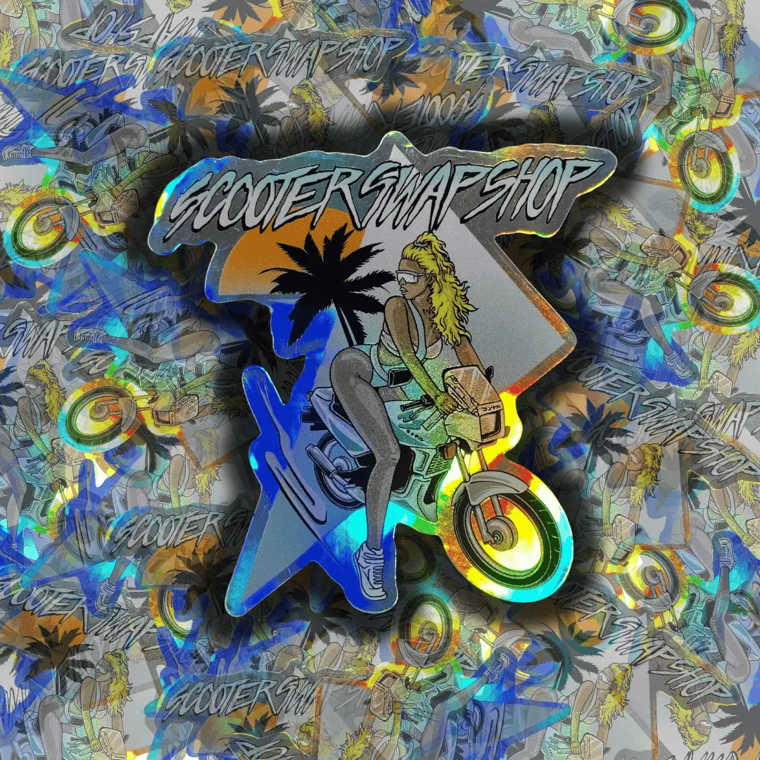 Uzi Chick Holo Sticker 1