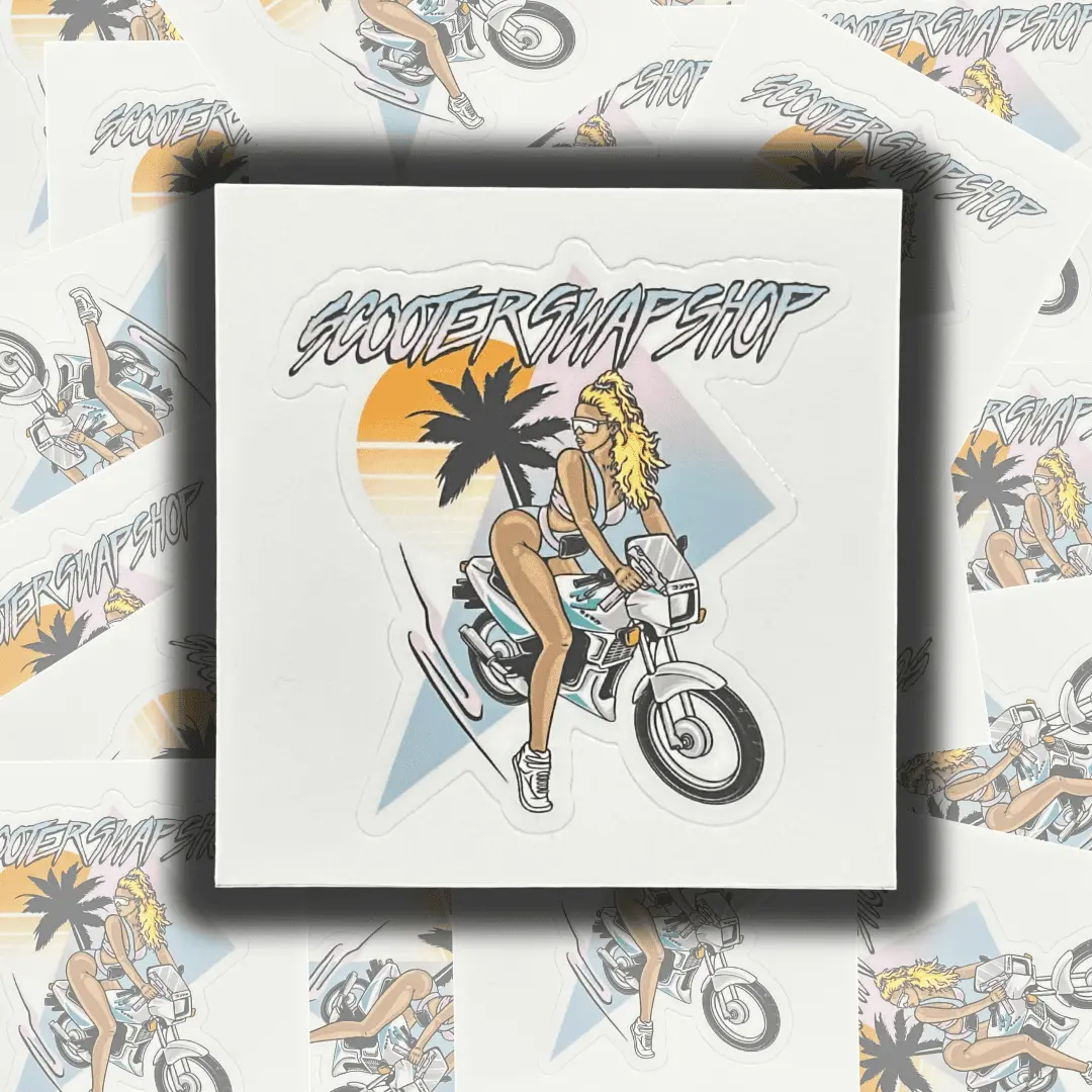 Uzi Chick Kisscut Sticker 1
