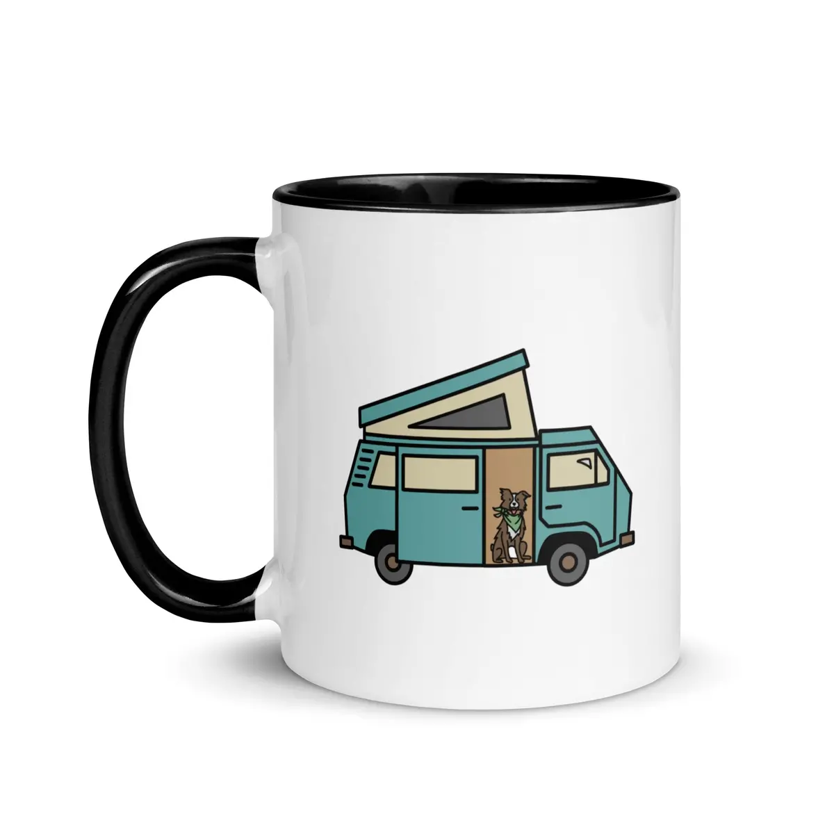 Dog In Van Mug With Color Inside 4