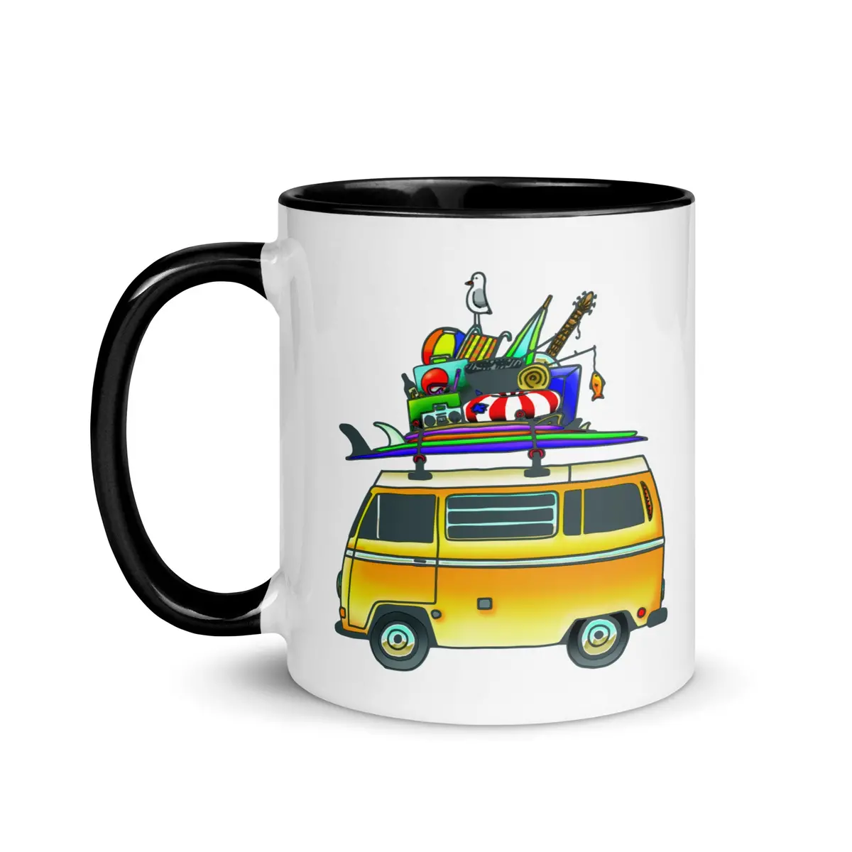 Rad Bus Mug With Color Inside 10
