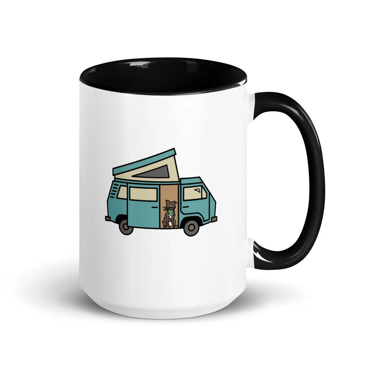 Dog In Van Mug With Color Inside 5