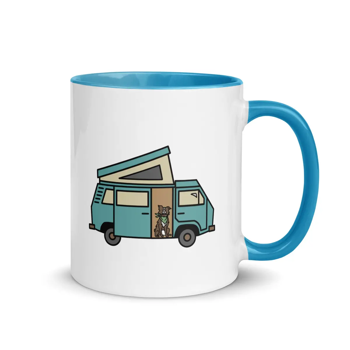 Dog In Van Mug With Color Inside 3
