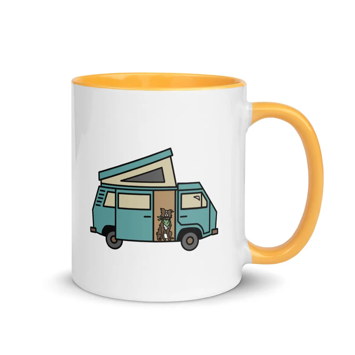 Dog In Van Mug With Color Inside 5